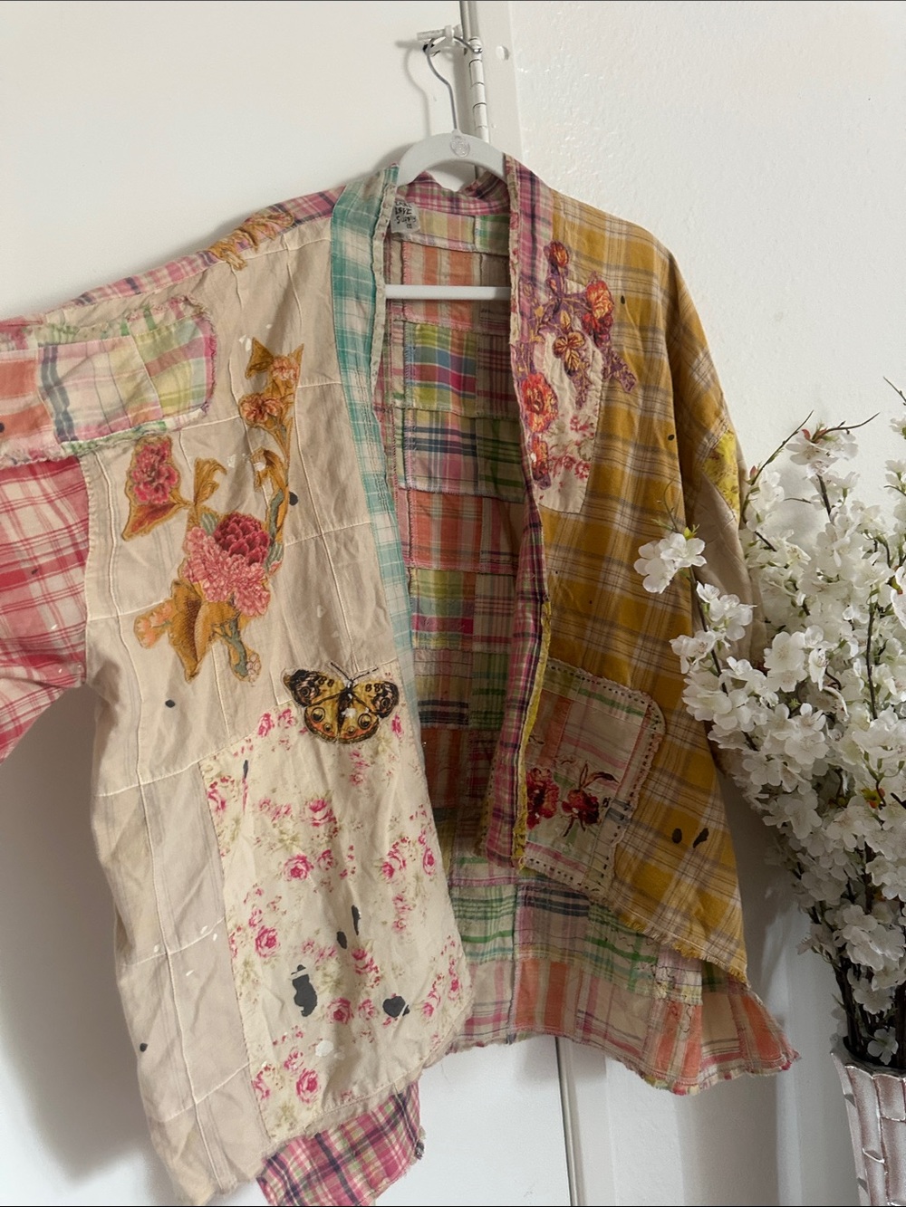 Magnolia Pearl Multi-Color Patchwork Embroidered Bomber Jacket